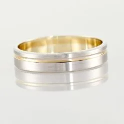 Histoire D'Or Alliance Marcio Ruban Plat Or Bicolore -Promos Anneau Magasin B3AM2W01ME view3