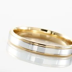 Histoire D'Or Alliance Beatrice Ruban Plat Or Bicolore -Promos Anneau Magasin B3AM2W0672 view3