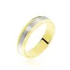 Histoire D'Or Alliance Fantaisie Rayures Demi Jonc Classique Or Bicolore