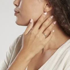 Histoire D'Or Alliance Strie Fantaisie Demi Jonc Classique Or Bicolore -Promos Anneau Magasin B3AM2W0744 model1