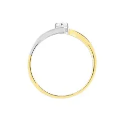 Histoire D'Or Bague Solitaire Francienne Or Bicolore Diamant 8 Histoire D'Or Bague Solitaire Francienne Or Bicolore Diamant -Promos Anneau Magasin B3DF2DW18B view2