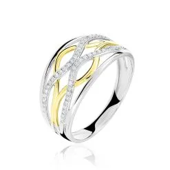 Histoire D'Or Bague Nathalie Or Bicolore Diamant
