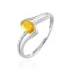 Histoire D'Or Bague Anja Or Blanc Citrine Et Diamant