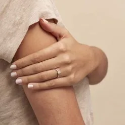 Histoire D'Or Bague Solitaire Victoria Or Blanc Diamant -Promos Anneau Magasin B3DFBDW1P7 model0