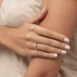 Histoire D'Or Bague Solitaire Victoria Or Blanc Diamant -Promos Anneau Magasin B3DFBDW1P7 model1