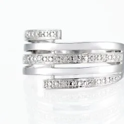 Histoire D'Or Bague Eleonore Or Blanc Diamant -Promos Anneau Magasin B3DFBDW254 view3