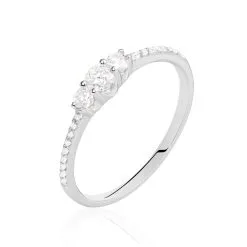 Histoire D'Or Bague Sabine Or Blanc Diamant