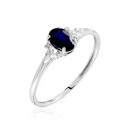 Histoire D'Or Bague Or Blanc Marie Saphir Diamants