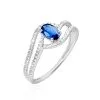 Histoire D'Or Bague Lyna Or Blanc Saphir Et Diamant
