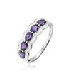 Histoire D'Or Bague Margaux Or Blanc Amethyste Et Diamant