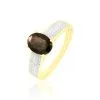 Histoire D'Or Bague Crista Or Jaune Quartz Et Diamant