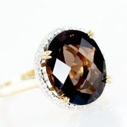 Histoire D'Or Bague Anna Or Jaune Quartz Et Oxyde De Zirconium -Promos Anneau Magasin B3DFJQM309 view3