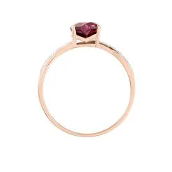 Histoire D'Or Bague Clothilde Or Rose Rhodolite Et Oxyde -Promos Anneau Magasin B3DFRAR012 view2