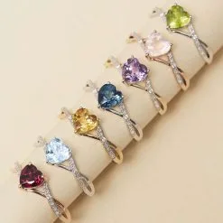 Histoire D'Or Bague Clothilde Or Rose Rhodolite Et Oxyde -Promos Anneau Magasin B3DFRAR012 view4