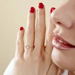 Histoire D'Or Bague Antonia Or Rose Morganite Et Oxyde De Zirconium -Promos Anneau Magasin B3DFRAS057 model1