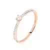 Histoire D'Or Bague Solitaire Laetitia Or Rose Diamant