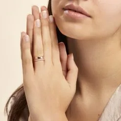 Histoire D'Or Bague Katiana Or Rose Oxyde De Zirconium -Promos Anneau Magasin B3DFRZW07H model0