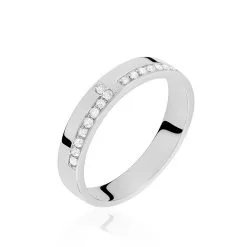 Histoire D'Or Alliance Boree Or Blanc Diamant