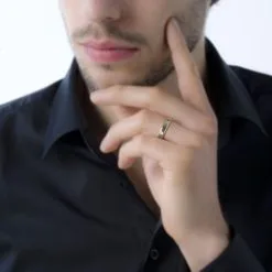 Histoire D'Or Alliance Beatrice Ruban Plat Or Bicolore -Promos Anneau Magasin B7AM2W00PM model0