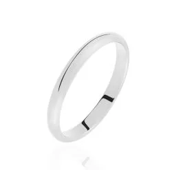 Histoire D'Or Alliance Aphrodite Demi Jonc Bombé Or Blanc