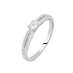 Histoire D'Or Bague Solitaire Katalina Or Blanc Diamant