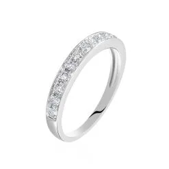 Histoire D'Or Alliance Valentine Or Blanc Diamant Synthetique