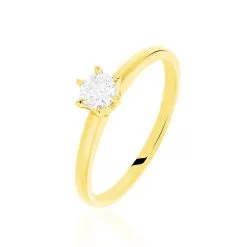 Histoire D'Or Bague Solitaire Niva Or Jaune Diamant