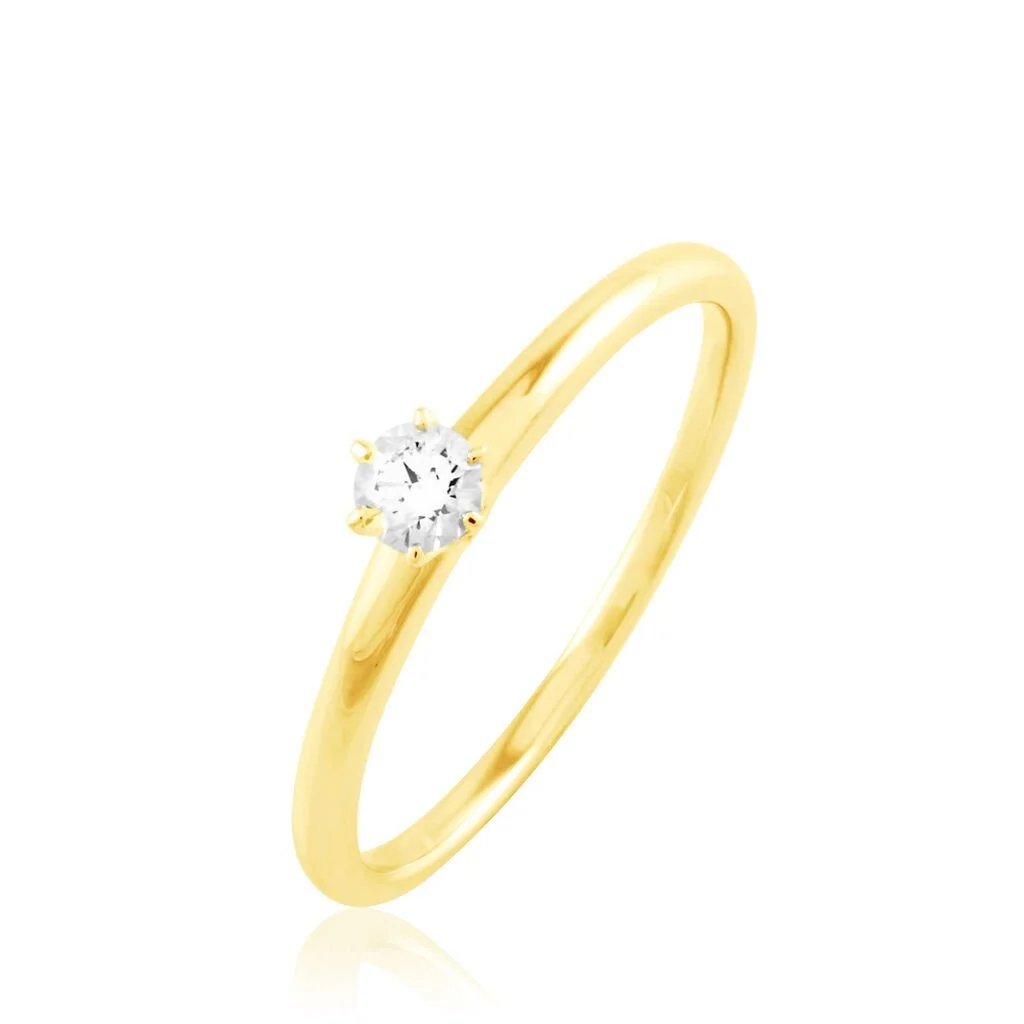 Histoire D'Or Bague Solitaire Natalia Or Jaune Diamant 1 Histoire D'Or Bague Solitaire Natalia Or Jaune Diamant