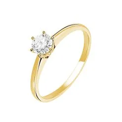Histoire D'Or Bague Solitaire Samantha Or Jaune Diamant