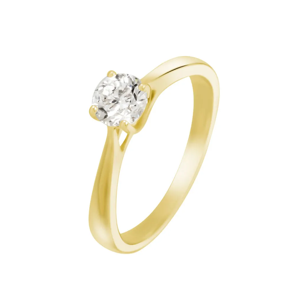 Histoire D'Or Bague Solitaire Fiona Or Jaune Diamant Synthetique 1 Histoire D'Or Bague Solitaire Fiona Or Jaune Diamant Synthetique