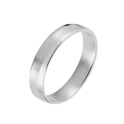 Histoire D'Or Alliance Anne-esther Ruban Plat Argent Blanc