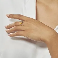 Histoire D'Or Bague Argent Blanc Nailla Ambre -Promos Anneau Magasin FADFBIX002 model1