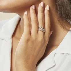 Histoire D'Or Bague Losangia Argent Blanc -Promos Anneau Magasin FADFBW0422 model1