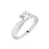Histoire D'Or Bague Solitaire Maellyne Argent Blanc Oxyde De Zirconium