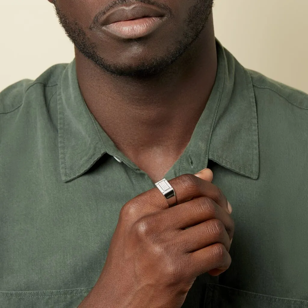 Histoire D'Or Chevalière Owena Argent Blanc Oxyde De Zirconium 5 Histoire D'Or Chevalière Owena Argent Blanc Oxyde De Zirconium – Image 5