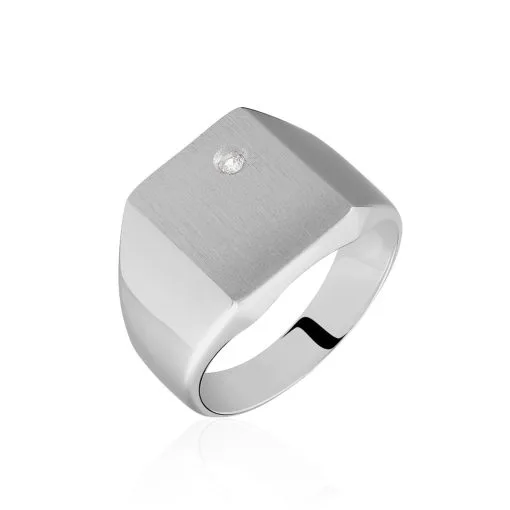 Histoire D'Or Chevalière Nataniel Argent Blanc Oxyde De Zirconium -Promos Anneau Magasin FAHHBZW010 master