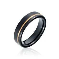 Histoire D'Or Bague Acier Noir Jacopo
