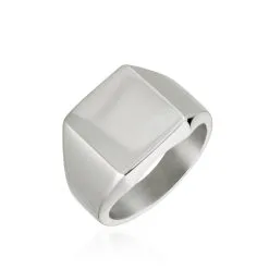 Histoire D'Or Chevaliere Acier Blanc Winebald