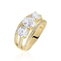 Histoire D'Or Bague Plaqué Or Jaune Anfisa Oxydes De Zirconium