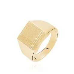 Histoire D'Or Chevalière Cillian Plaqué Or Jaune