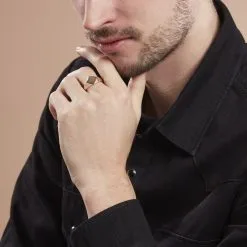 Histoire D'Or Chevalière Sebastiano Plaqué Or Jaune -Promos Anneau Magasin FQHHJW0160 model0