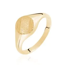 Histoire D'Or Chevalière Gregoire Plaqué Or Jaune