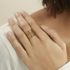 Histoire D'Or Bague Ajustable Adel Acier Doré 11 Histoire D'Or Bague Ajustable Adel Acier Doré -Promos Anneau Magasin MIDFJW0247 model1