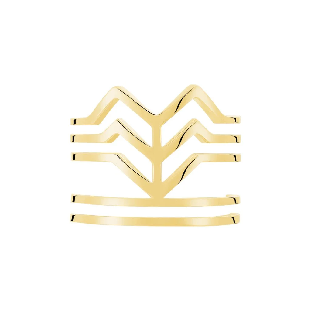 Histoire D'Or Bague Ajustable Adel Acier Doré 2 Histoire D'Or Bague Ajustable Adel Acier Doré – Image 2