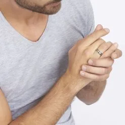 Jourdan Bague Jonc Maewen Acier Blanc -Promos Anneau Magasin MIDHBW0027 view3