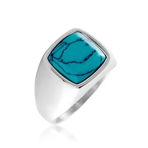 Chevalière Phebus Him Acier Blanc Pierre D'imitation -Promos Anneau Magasin MIHHBAT001 master