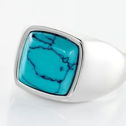 Chevalière Phebus Him Acier Blanc Pierre D'imitation -Promos Anneau Magasin MIHHBAT001 view3